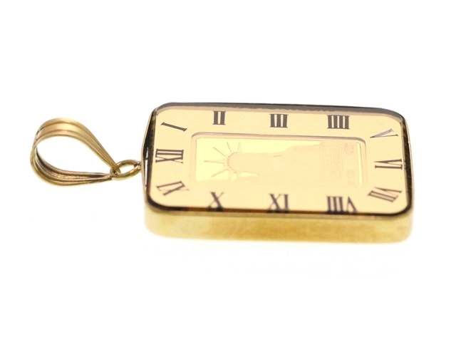 JEWELRY ノンブランド ペンダントトップ 自由の女神 リバティインゴット ペンダント K24 K18 5.9g【473】