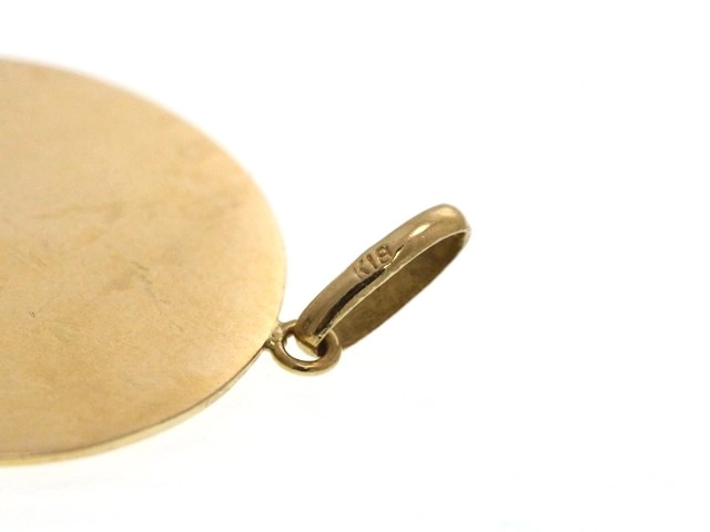 JEWELRY ノンブランド ジュエリー エリザベス コインモチーフ ペンダント トップ K18 イエローゴールド 2.6g【473】