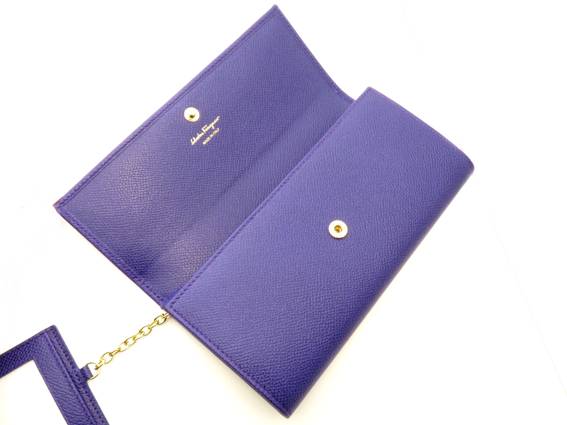 Salvatore Ferragamo パープル 長財布 Salvatore Ferragamo サルヴァトーレフェラガモ ガンチーニ長