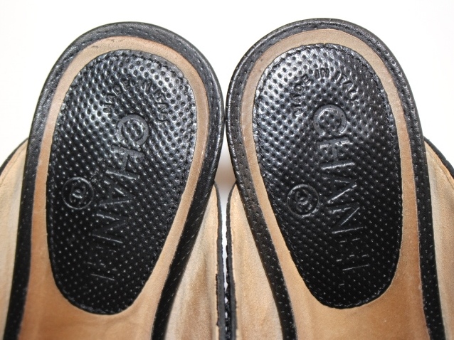 CHANEL シャネル サボサンダル レディース36 ブラック レザー ココ