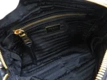 PRADA プラダ ショルダーバッグ ナイロン カーフ ブラック【473】