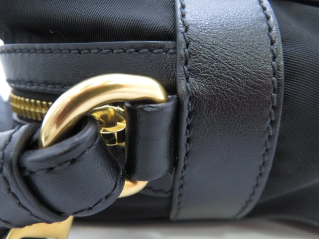 PRADA プラダ ショルダーバッグ ナイロン カーフ ブラック【473】