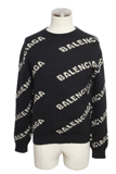 BALENCIAGA バレンシア 衣類 ロゴセーター メンズXS ブラック/ホワイト ウール 555450 (2120000315077) 【200】
