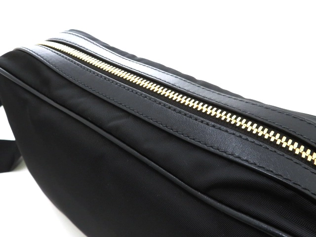 PRADA プラダ ショルダーバッグ ナイロン カーフ ブラック【473】