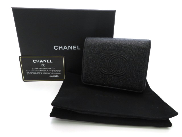 CHANEL シャネル ココマーク コンパクトウォレット 三つ折り財布