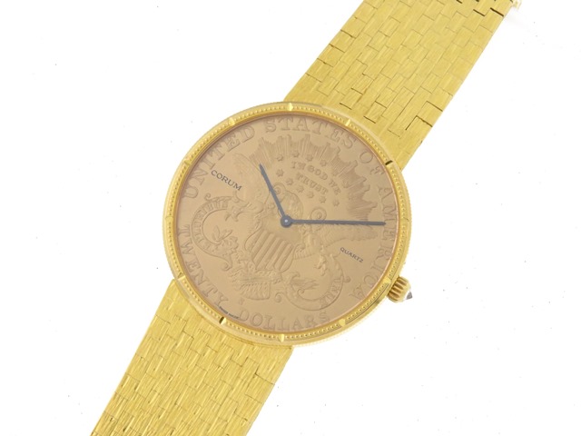 CORUM コルム 20$コインウォッチ 18K メンズ クオーツ
