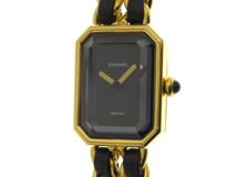 CHANEL　シャネル　プルミエールXL　GP×革　クォーツ　H0001　レディース腕時計【431】