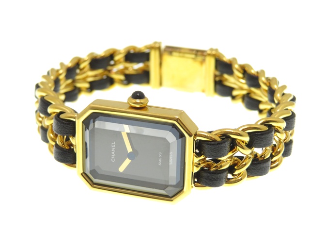 CHANEL シャネル プルミエールXL GP×革 クォーツ H0001 CHANEL シャネル プルミエールXL GP×革 クォーツ H0001