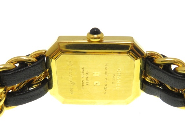 CHANEL シャネル プルミエールXL GP×革 クォーツ H0001