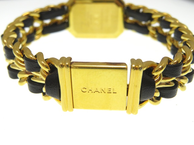 CHANEL シャネル プルミエールXL GP×革 クォーツ H0001 CHANEL シャネル プルミエールXL GP×革 クォーツ H0001