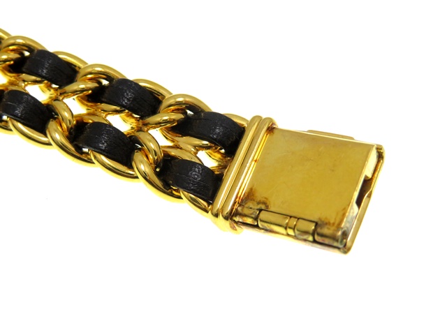 CHANEL シャネル プルミエールXL GP×革 クォーツ H0001