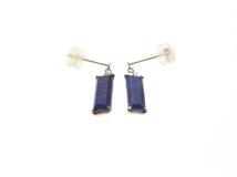 JEWELRY ノンブランド ジュエリー ピアス K10 ラピスラズリ 1.0g【473】
