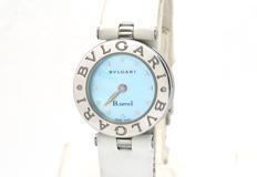 BVLGARI　ブルガリ　B-zero1　BZ22S　ブルーシェル　SS/ホワイトベルト　レディース　【205】