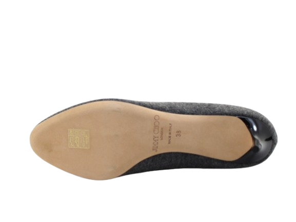 ジミーチュウ　スエード　パンプス　38 JIMMY CHOO ジミーチュウ 黒 パンプス スエード スタッズ 38