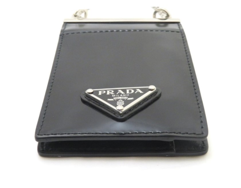 PRADA プラダ カードケース ブラッシュドレザー カードケース ブラック