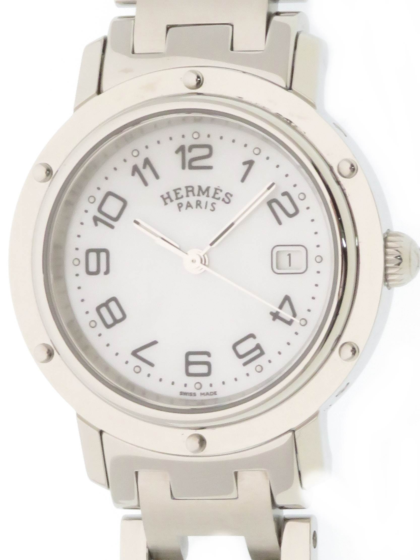 HERMES CL4.210 エルメス クリッパー 腕時計 シェル文字盤