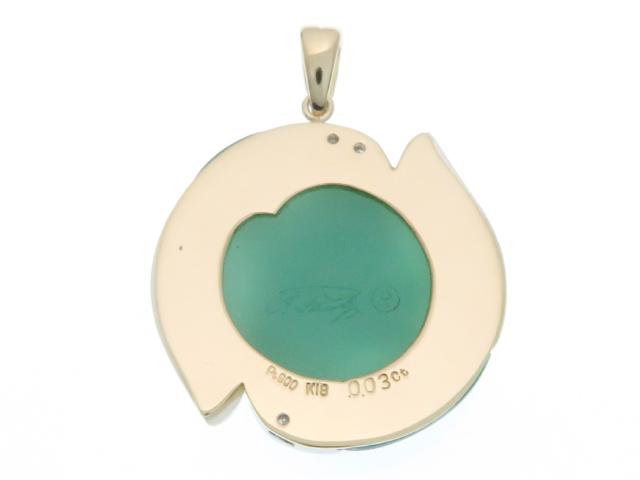 エルヴィンポーリー カメオ ダイヤモンド ペンダントトップ K18YG