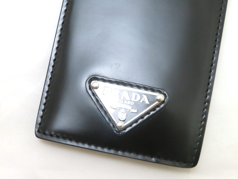 PRADA プラダ カードケース ブラッシュドレザー カードケース ブラック レザー 1MR022 SJ【472】の購入なら「質」の大黒屋（公式）