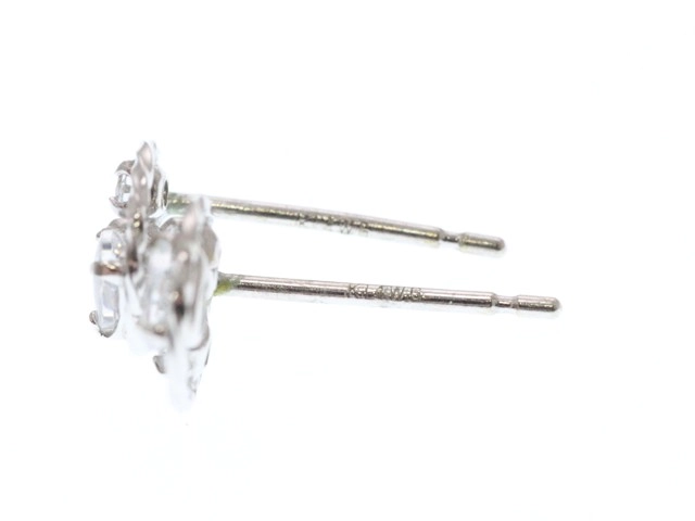 JEWELRY ノンブランド ジュエリー ピアス K14 ホワイトゴールド キュービックジルコニア 0.5g【473】