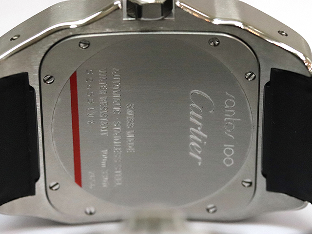 セール 一番安い 100 サントス カルティエ Cartier 白文字盤 SS 自動巻き クロノグラフ