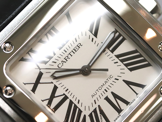 Cartier カルティエ サントス 100 白文字盤 自動巻き SS