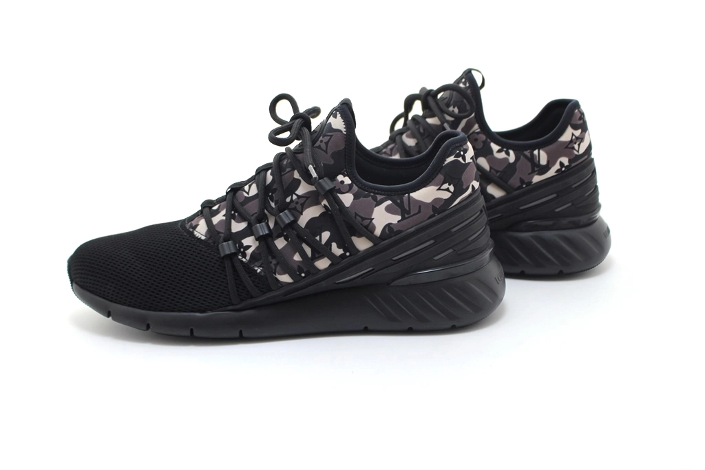 LOUIS VUITTON ルイヴィトン 靴 ファーストレーン ライン カモフラ モノグラム スニーカー メンズ7 ブラック