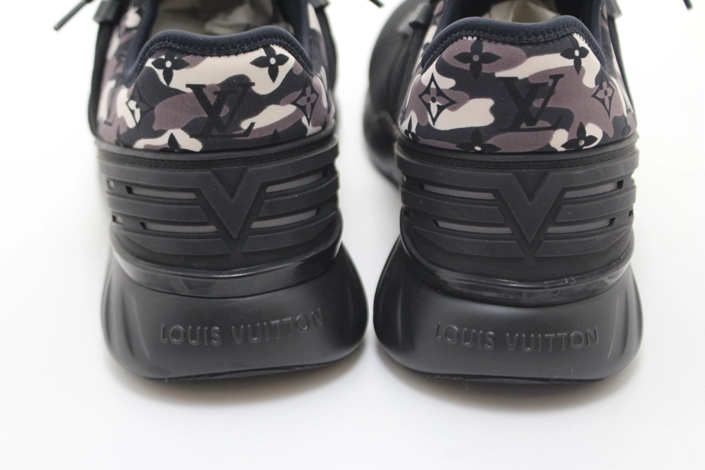 LOUIS VUITTON ルイヴィトン 靴 ファーストレーン ライン カモフラ モノグラム スニーカー メンズ7 ブラック