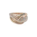 JEWELRY ノンブランドジュエリー　デザイン リング スネーク　ヘビ　K18PG/PT900/D0.03/#8　【208】2146000382468