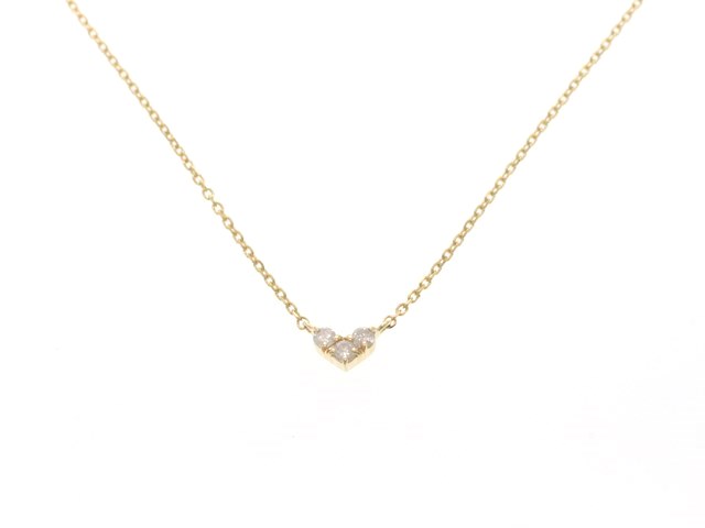 4℃ ヨンドシー 貴金属 宝石 ネックレス K18 イエローゴールド ダイヤモンド 1.4g【473】