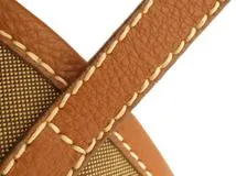 PRADA　プラダ　トートバッグ　カーキ　ブラウン　キャンバス　レザー【431】2148103798726