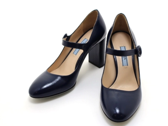 PRADA メリージェーン Prada メリージェーン フラットシューズ | ブラック | FARFETCH JP