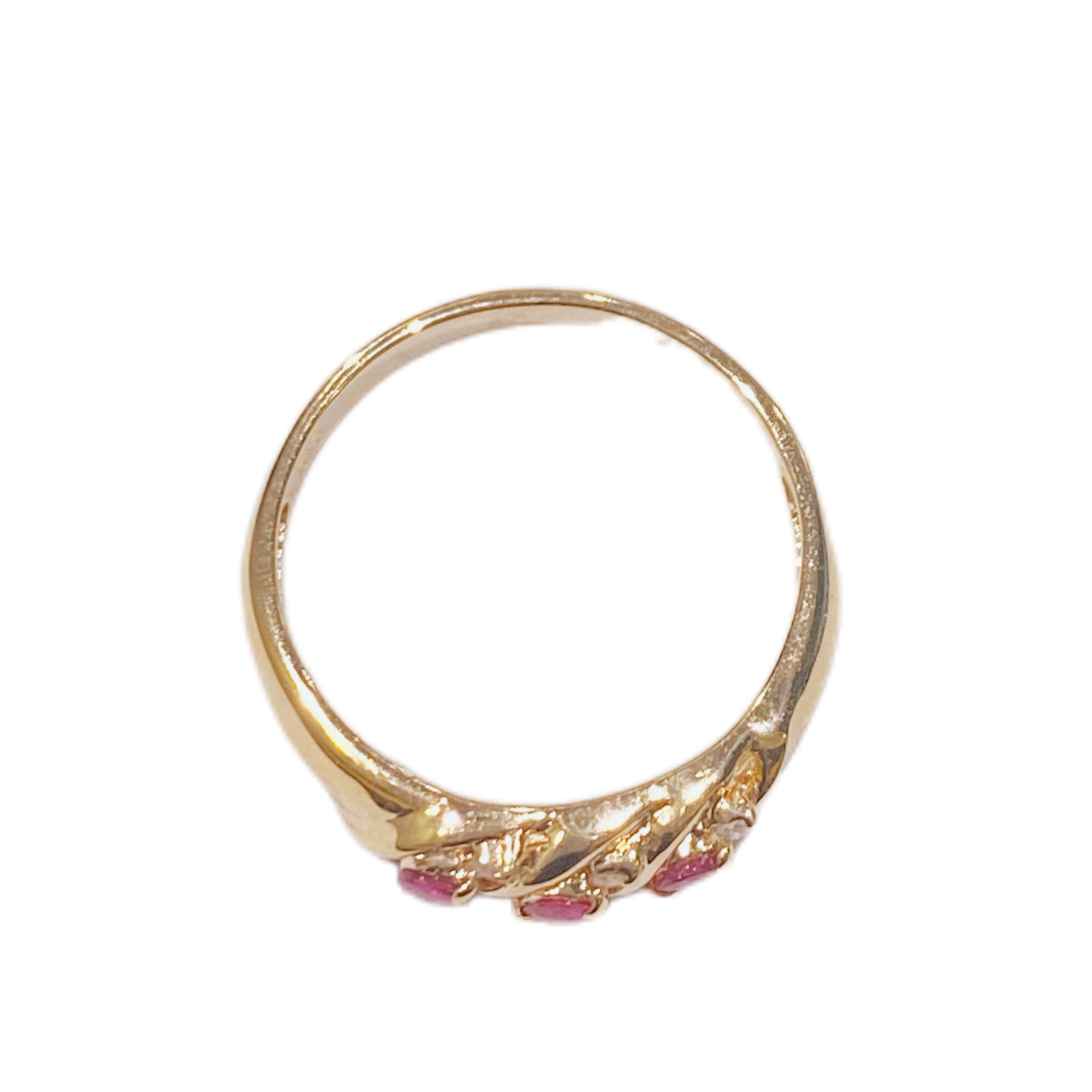 JEWELRY ノンブランドジュエリー デザインリング 指輪 K18 ルビー ダイヤモンド 2.5g 12号 2143600350378 【208】