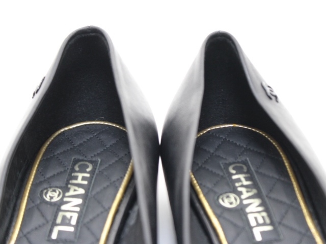 CHANEL シャネル 靴 リボン フラットシューズ レディース37ハーフ (約