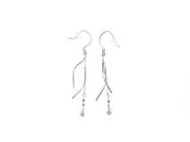JEWELRY ノンブランド ジュエリー ピアス K18ホワイトゴール ダイヤモンド 0.8g【473】