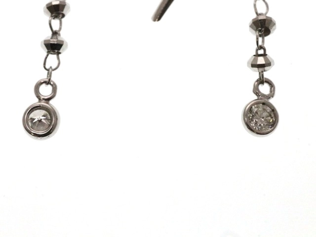 JEWELRY ノンブランド ジュエリー ピアス K18ホワイトゴール ダイヤモンド 0.8g【473】