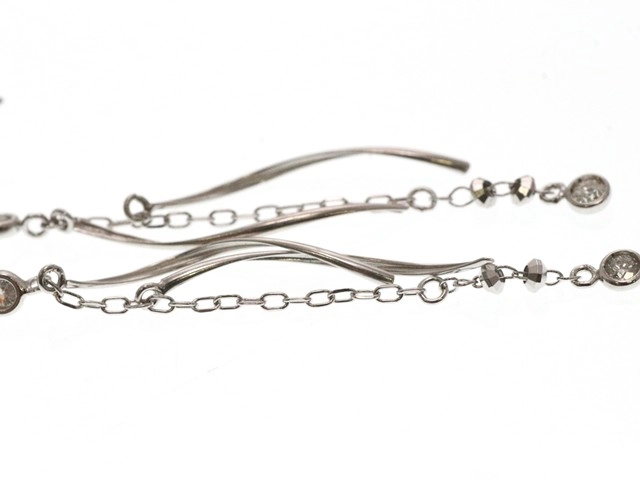 JEWELRY ノンブランド ジュエリー ピアス K18ホワイトゴール ダイヤモンド 0.8g【473】