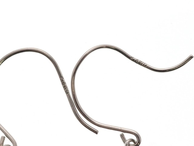 JEWELRY ノンブランド ジュエリー ピアス K18ホワイトゴール ダイヤモンド 0.8g【473】