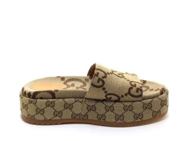 GUCCI グッチ 靴 マキシGGプラットフォームスライドサンダル