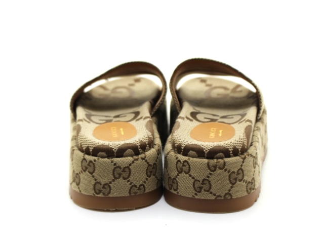 GUCCI グッチ 靴 マキシGGプラットフォームスライドサンダル
