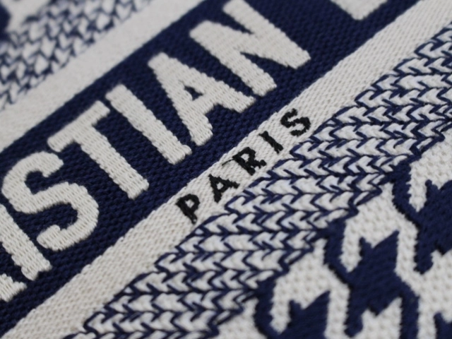 Dior ディオール 千鳥柄 レディーディオール ミディアム ハンドバッグ H0565BZAF M808 ネイビー GP ゴールド金具 2147100503951【471】