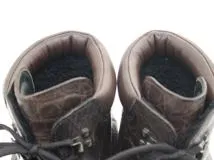 PRADA　プラダ　クロコ型押しレースアップブーツ　メンズ7ハーフ　ダークブラウン　レザー　12T2189 80219C　2120500254487　【432】