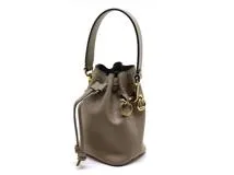 FENDI　フェンディ　ショルダーバッグ　モントレゾール　ミニ　グレー　レザー　8BS010　2148103816970　【中古】【大黒屋】【200】