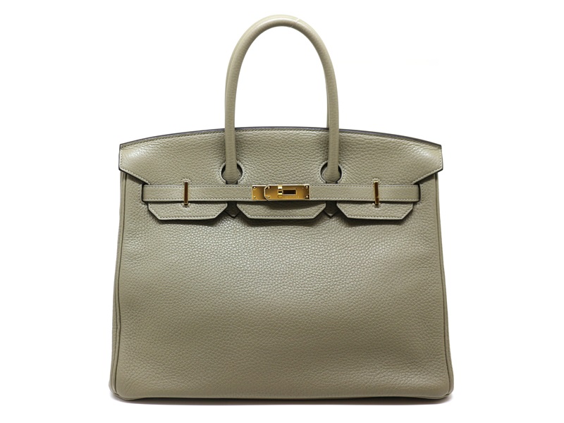 HERMES エルメス バーキン35 ハンドバッグ セージ GP ゴールド