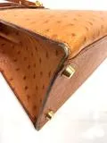 HERMES　エルメス　ショルダーバッグ　ケリー32　コニャック・チェスナック・GP金具　オーストリッチ　○Y刻印・1995年頃製造【472】HA