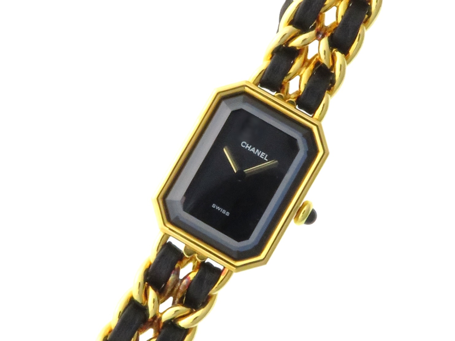 シャネル CHANEL プルミエール Mサイズ H0001 ヴィンテージ レディース 腕時計 ブラック 文字盤 ゴールド ウォッチ Premiere VLP 90185799