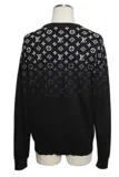 24SS LOUIS VUITTON ルイ・ヴィトン 衣類 グラディエントコットンクルーネックニット メンズM ブラック コットン 1AFAPX 参考定価:\218,900-(2143700198948)【200】
