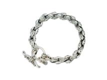 JEWELRY　ノンブランドジュエリー　ブレスレット　デザインBL　SV　シルバー　約59g　2148200007110【208】