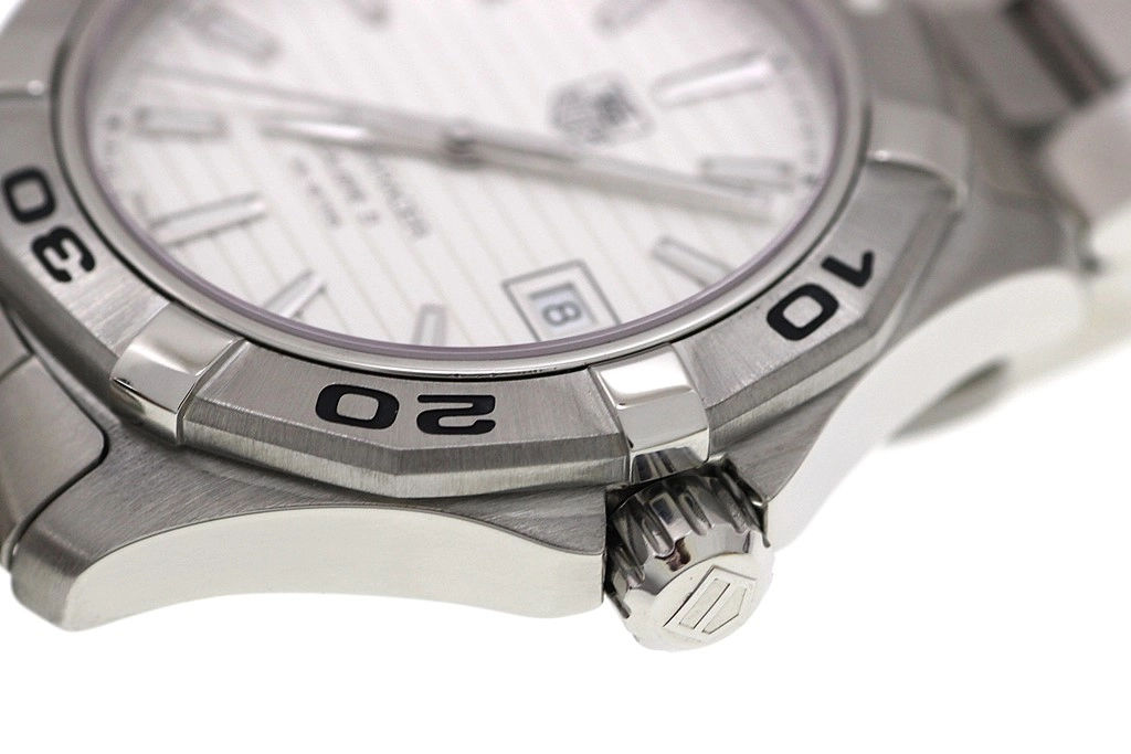 TAG HEUER タグ・ホイヤー 腕時計 アクアレーサー オートマティック キャリバー５ WAP2011.BA0830 ステンレス ホワイト文字盤 自動巻き【472】SJ