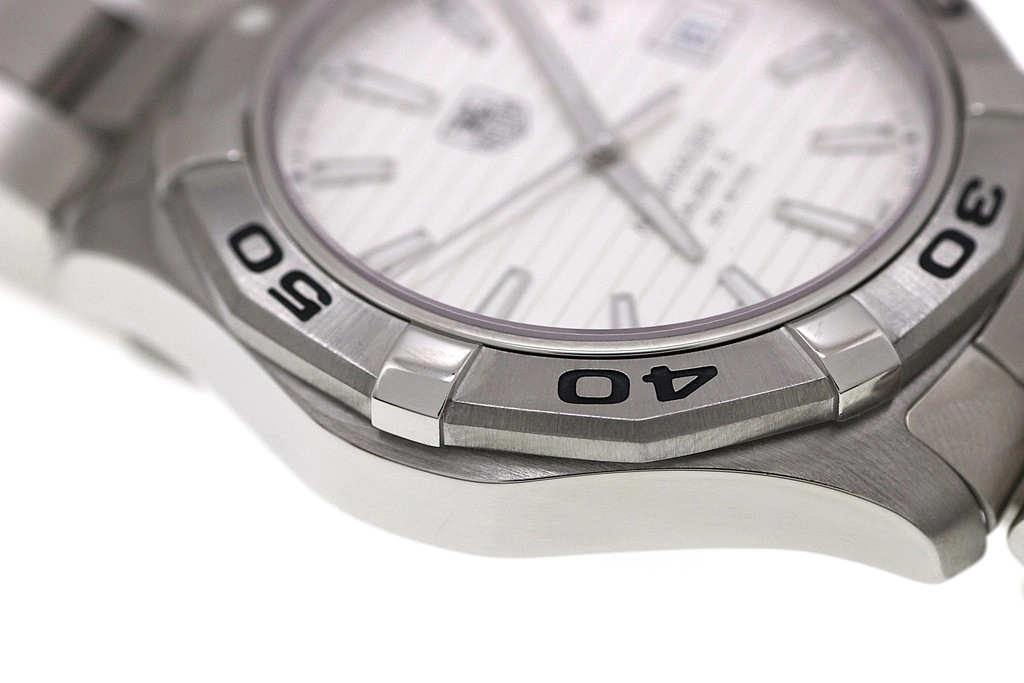 TAG HEUER タグ・ホイヤー 腕時計 アクアレーサー オートマティック キャリバー５ WAP2011.BA0830 ステンレス ホワイト文字盤 自動巻き【472】SJ