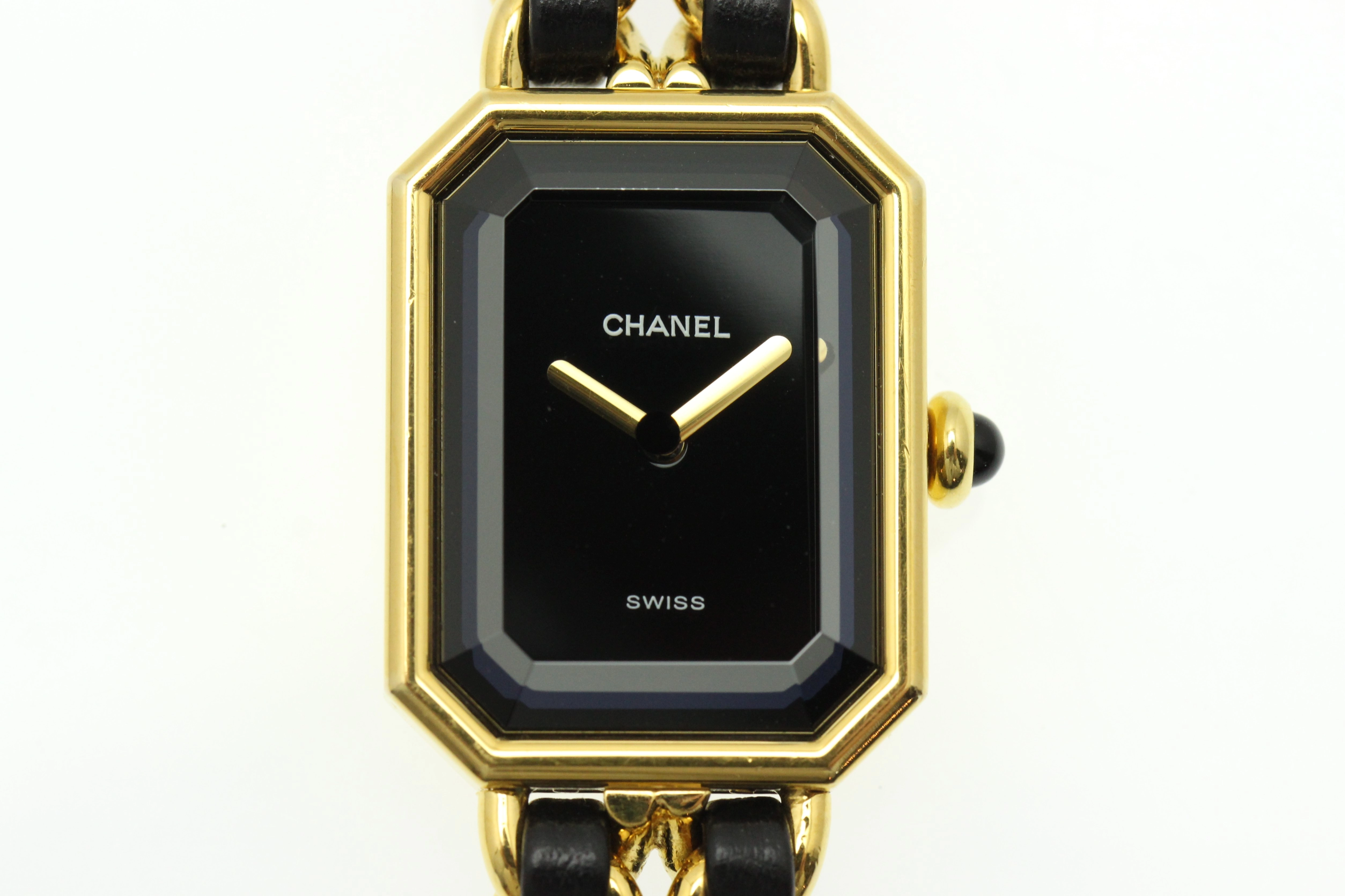 CHANEL シャネル 腕時計 プルミエールL H0001 GP/社外革ベルト  